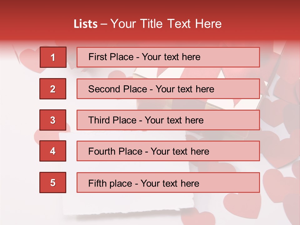 Lovely Heart With Rose PowerPoint Template