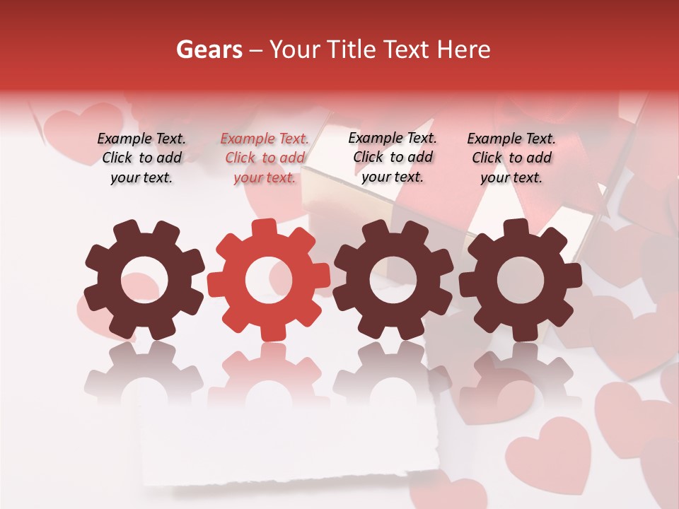 Lovely Heart With Rose PowerPoint Template