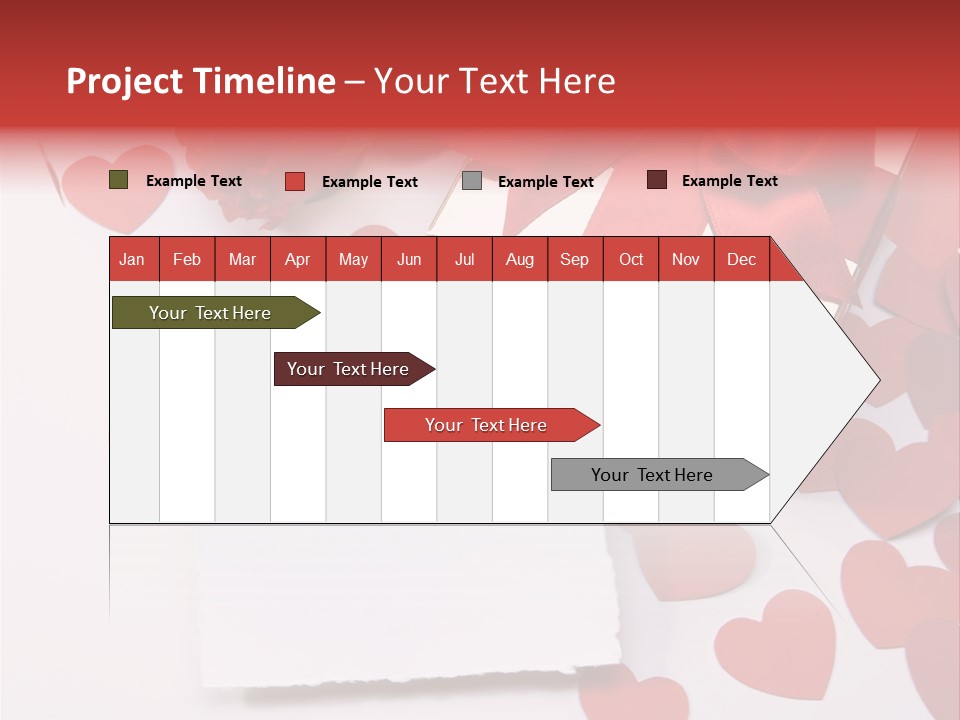 Lovely Heart With Rose PowerPoint Template