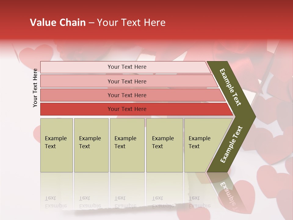 Lovely Heart With Rose PowerPoint Template