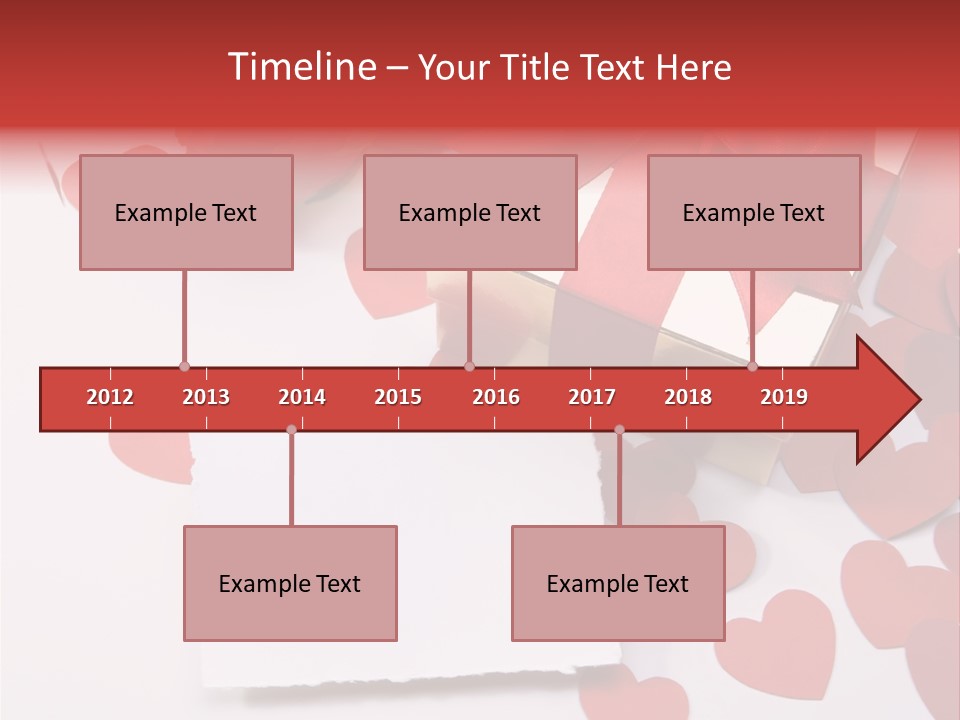Lovely Heart With Rose PowerPoint Template