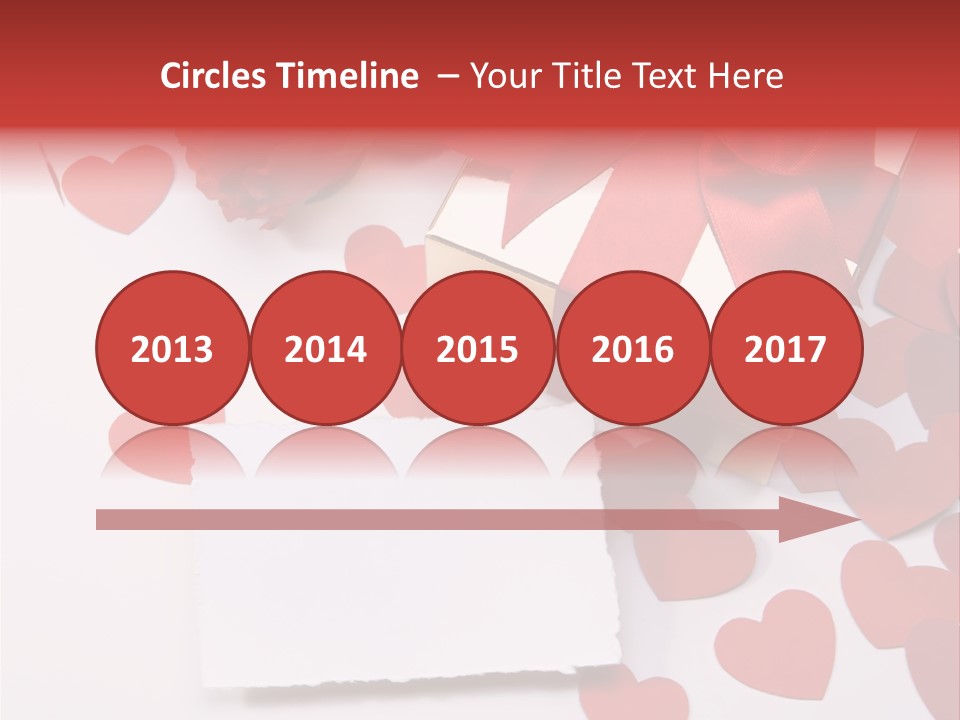 Lovely Heart With Rose PowerPoint Template