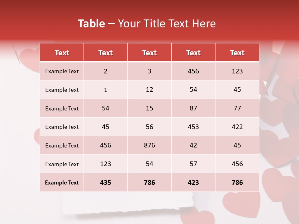 Lovely Heart With Rose PowerPoint Template