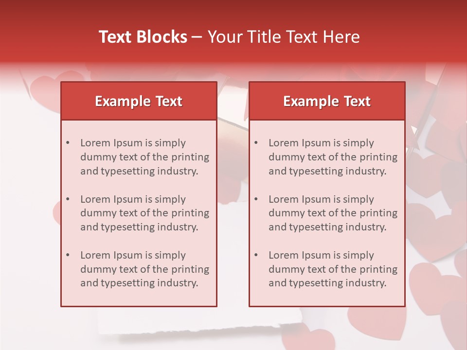 Lovely Heart With Rose PowerPoint Template