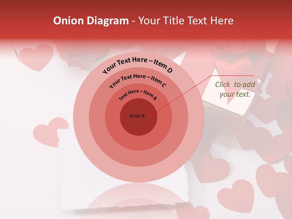 Lovely Heart With Rose PowerPoint Template