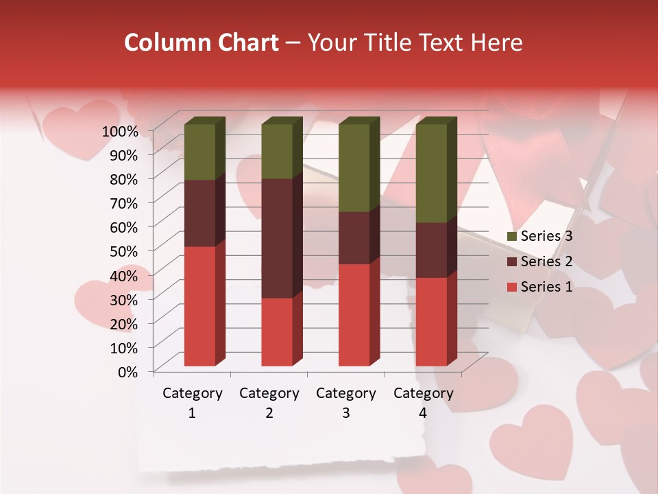 Lovely Heart With Rose PowerPoint Template