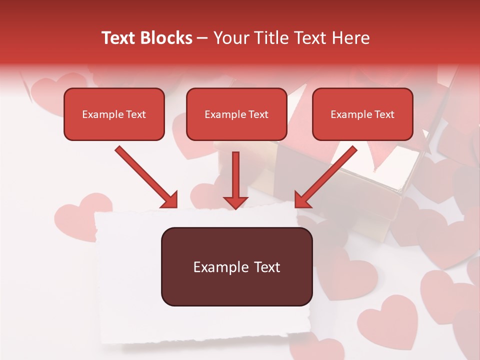 Lovely Heart With Rose PowerPoint Template