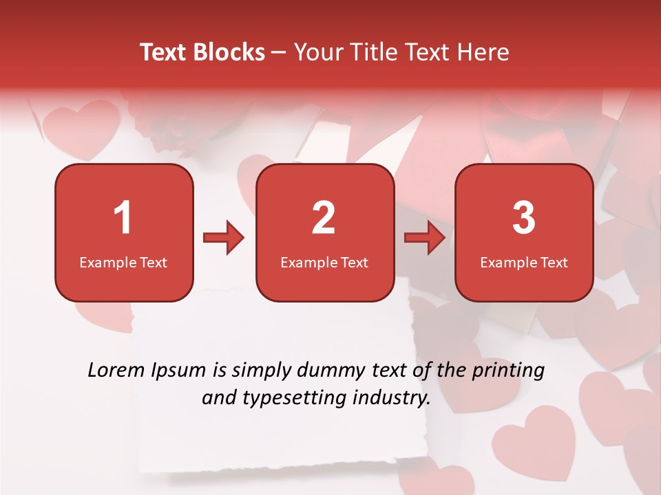 Lovely Heart With Rose PowerPoint Template