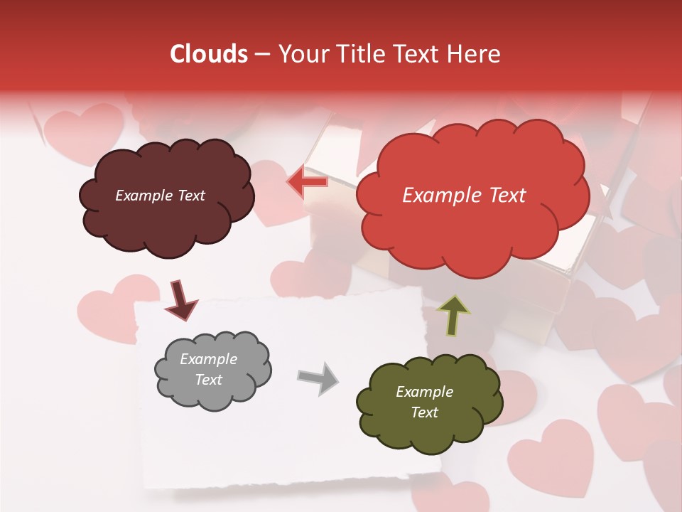 Lovely Heart With Rose PowerPoint Template