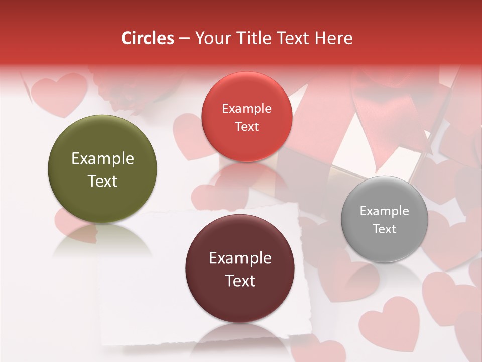 Lovely Heart With Rose PowerPoint Template