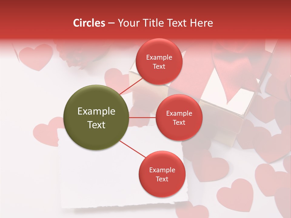 Lovely Heart With Rose PowerPoint Template