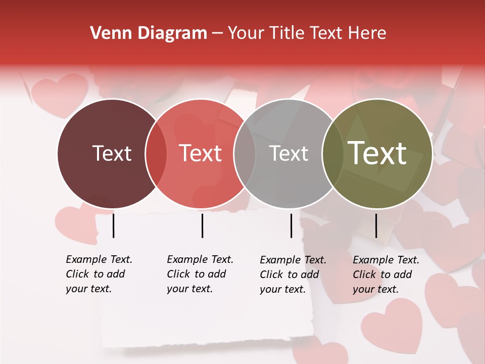 Lovely Heart With Rose PowerPoint Template