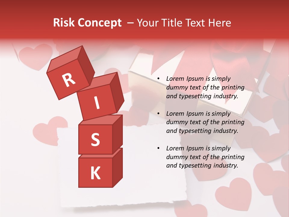 Lovely Heart With Rose PowerPoint Template