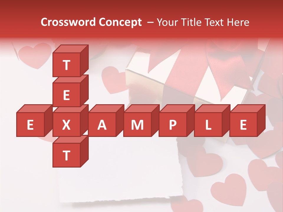 Lovely Heart With Rose PowerPoint Template