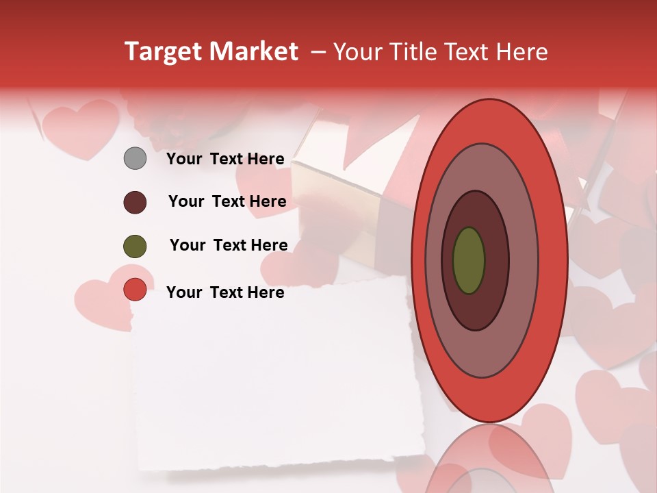 Lovely Heart With Rose PowerPoint Template