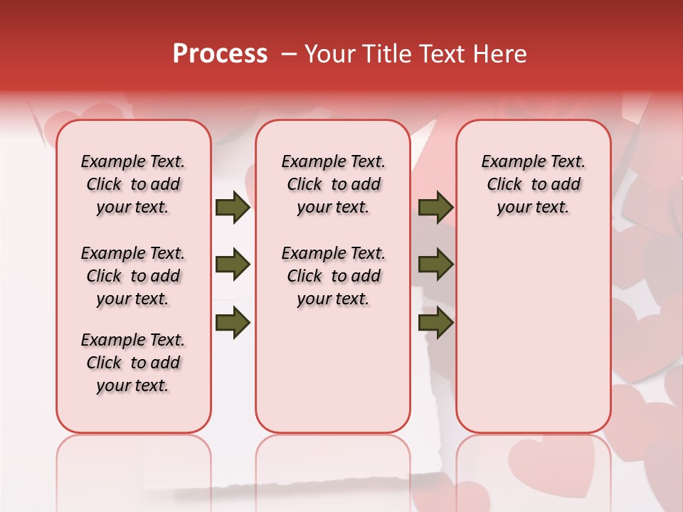 Lovely Heart With Rose PowerPoint Template