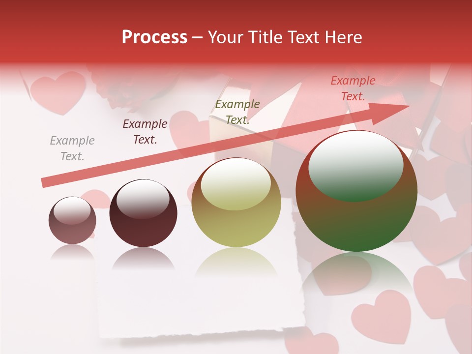 Lovely Heart With Rose PowerPoint Template