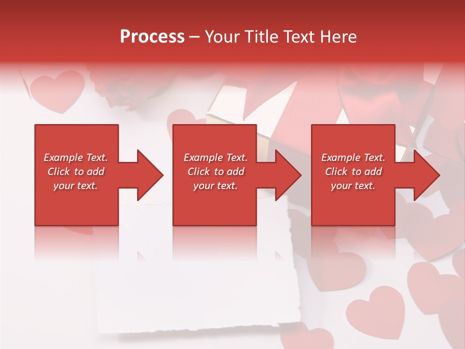 Lovely Heart With Rose PowerPoint Template