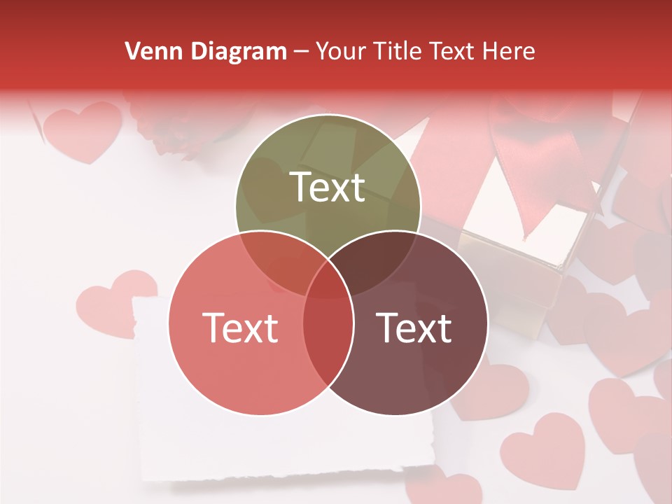 Lovely Heart With Rose PowerPoint Template