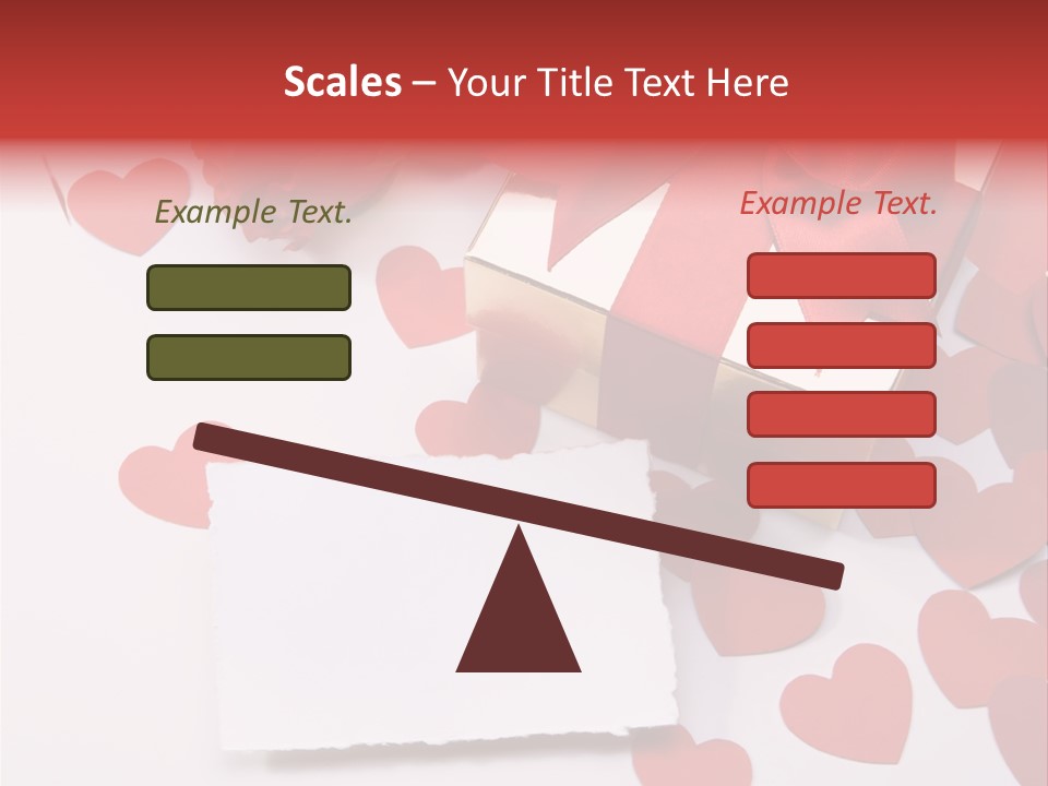 Lovely Heart With Rose PowerPoint Template