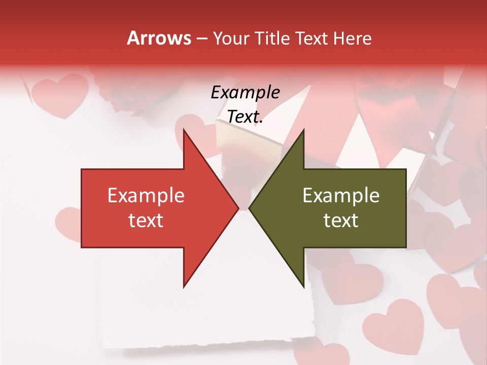 Lovely Heart With Rose PowerPoint Template