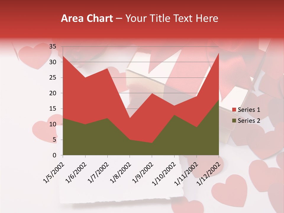 Lovely Heart With Rose PowerPoint Template