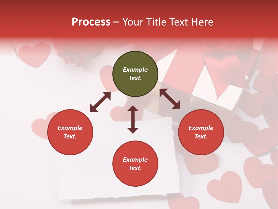 Lovely Heart With Rose PowerPoint Template