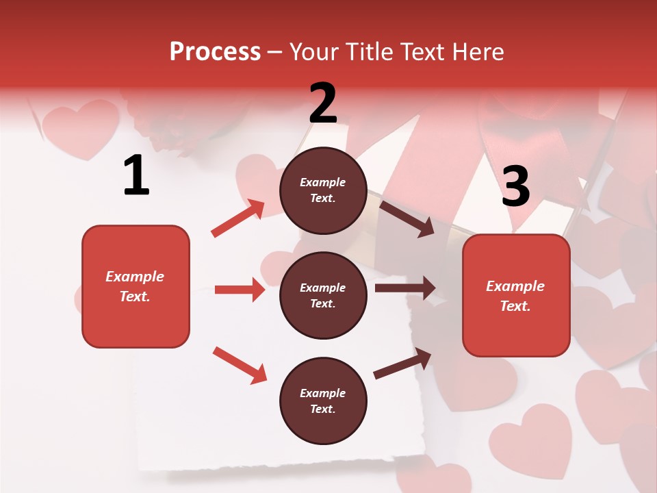 Lovely Heart With Rose PowerPoint Template