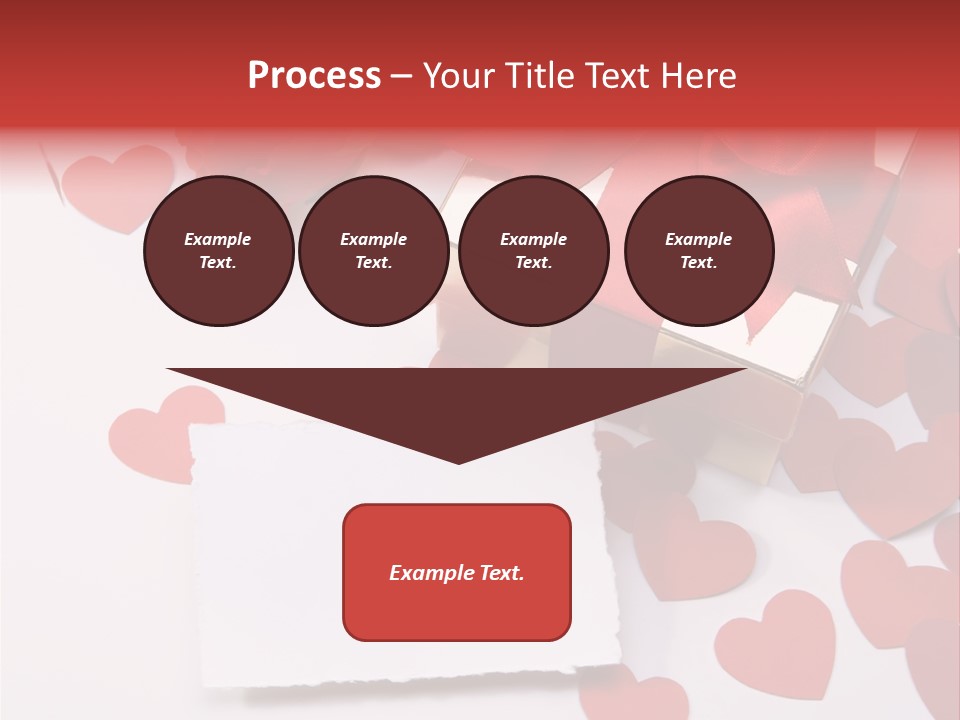 Lovely Heart With Rose PowerPoint Template