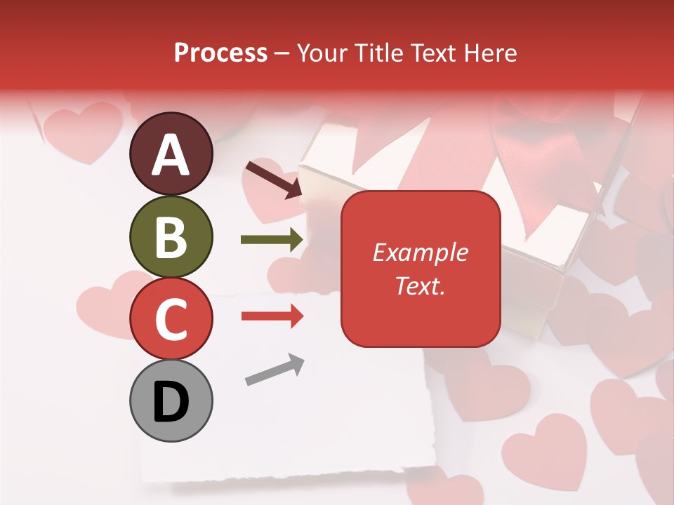 Lovely Heart With Rose PowerPoint Template