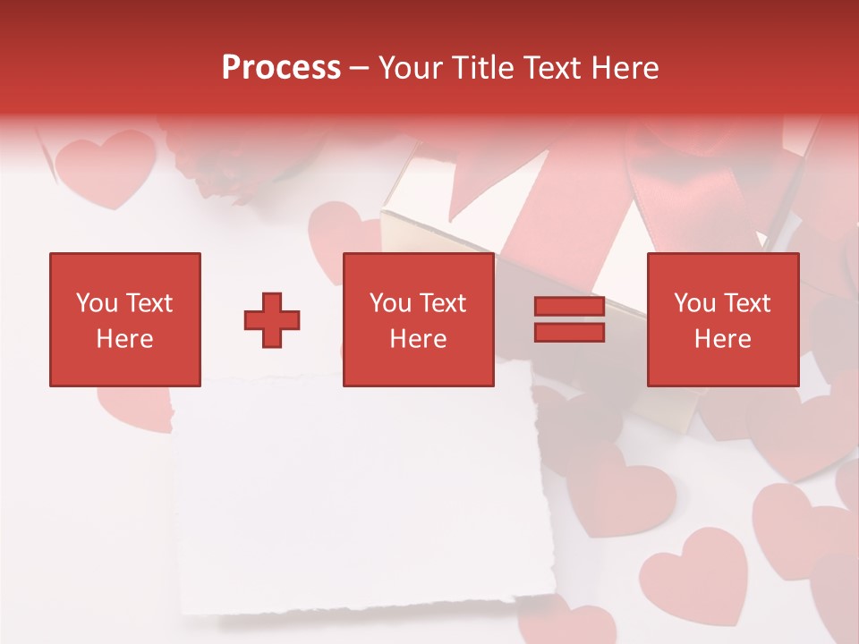 Lovely Heart With Rose PowerPoint Template