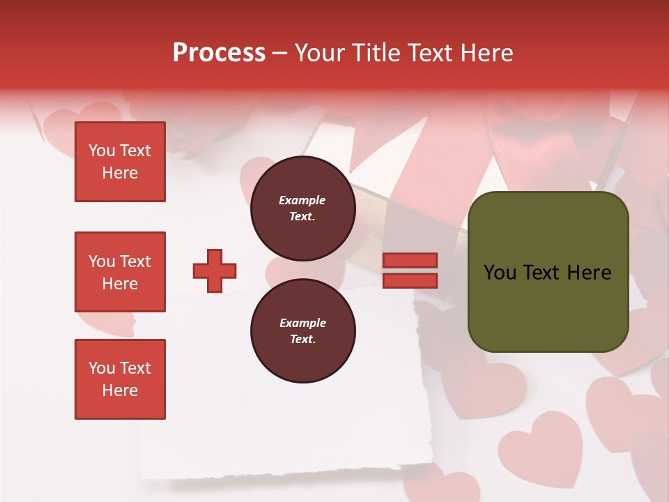 Lovely Heart With Rose PowerPoint Template