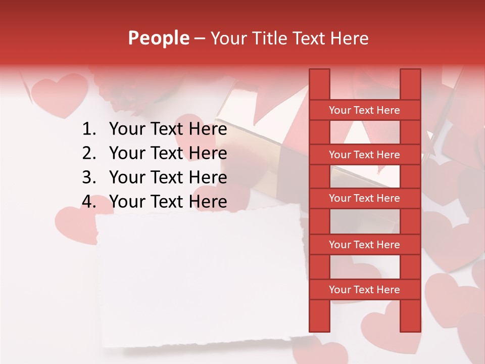 Lovely Heart With Rose PowerPoint Template