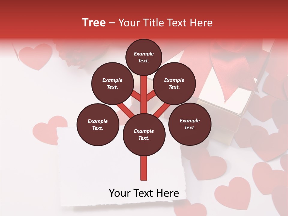 Lovely Heart With Rose PowerPoint Template