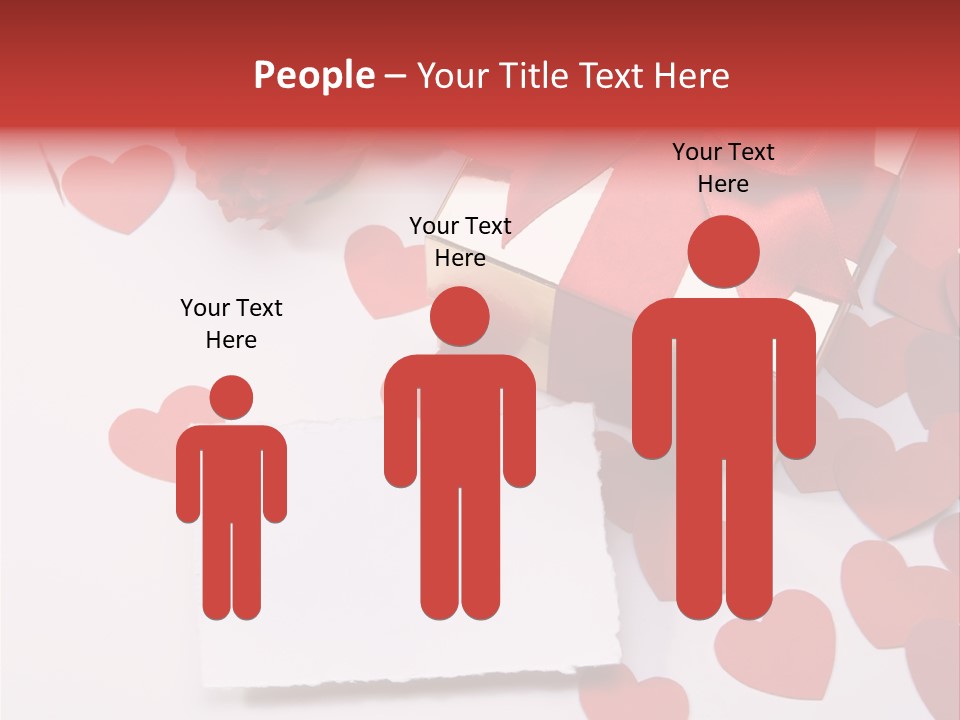 Lovely Heart With Rose PowerPoint Template