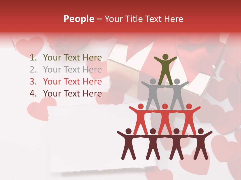 Lovely Heart With Rose PowerPoint Template