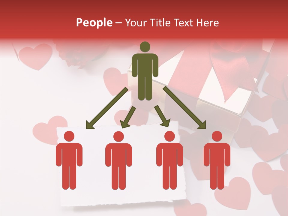 Lovely Heart With Rose PowerPoint Template