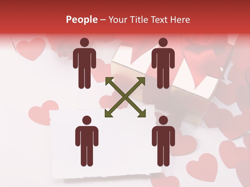 Lovely Heart With Rose PowerPoint Template