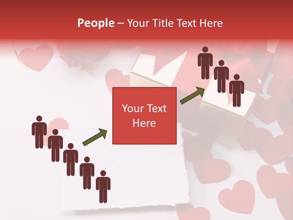 Lovely Heart With Rose PowerPoint Template