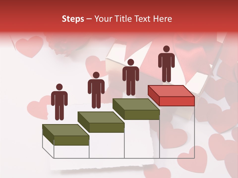 Lovely Heart With Rose PowerPoint Template