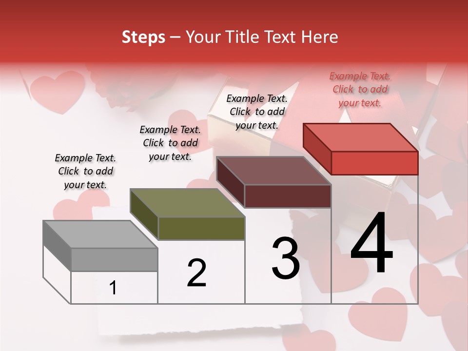 Lovely Heart With Rose PowerPoint Template