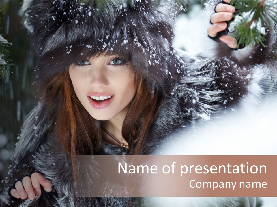 Face Weather Snowflakes PowerPoint Template