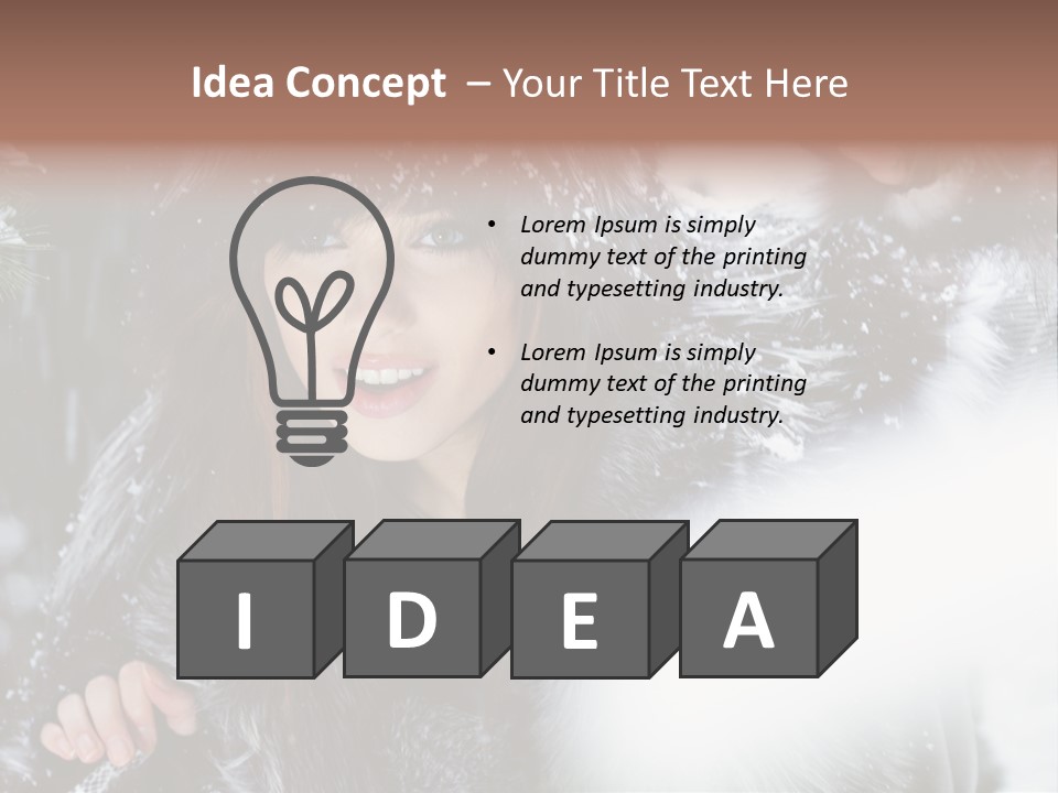 Face Weather Snowflakes PowerPoint Template