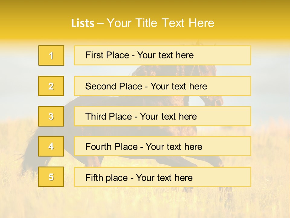 Beautiful Horse PowerPoint Template