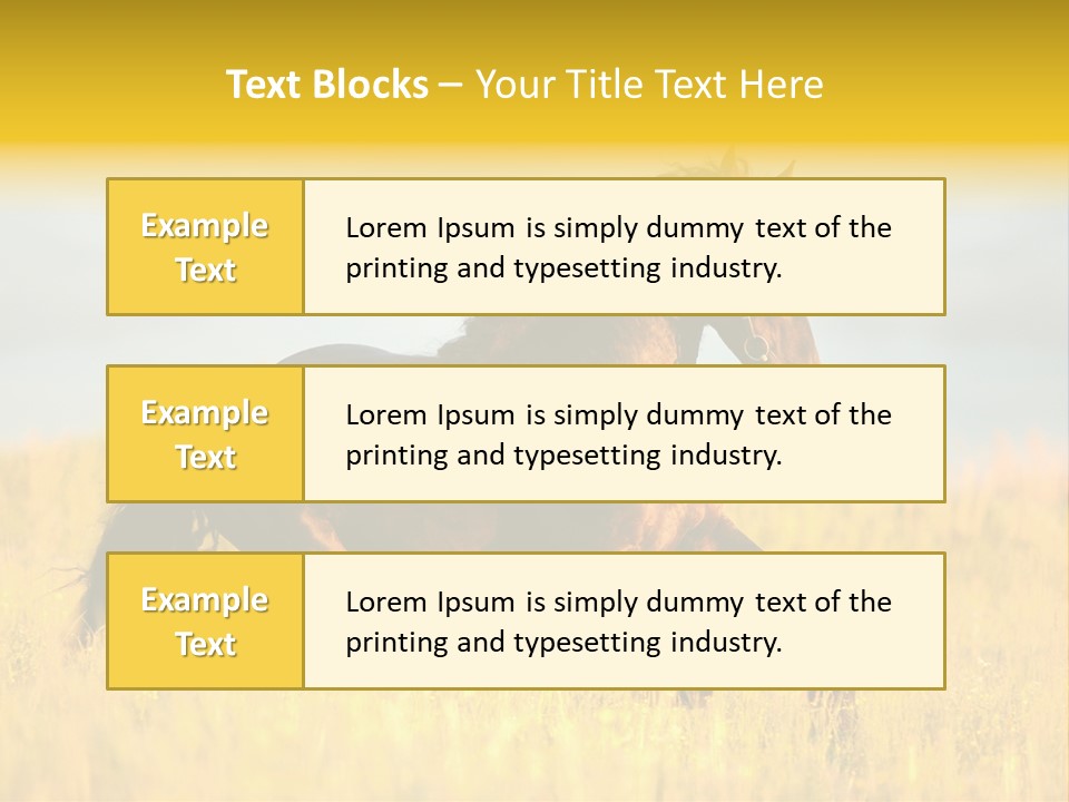 Beautiful Horse PowerPoint Template