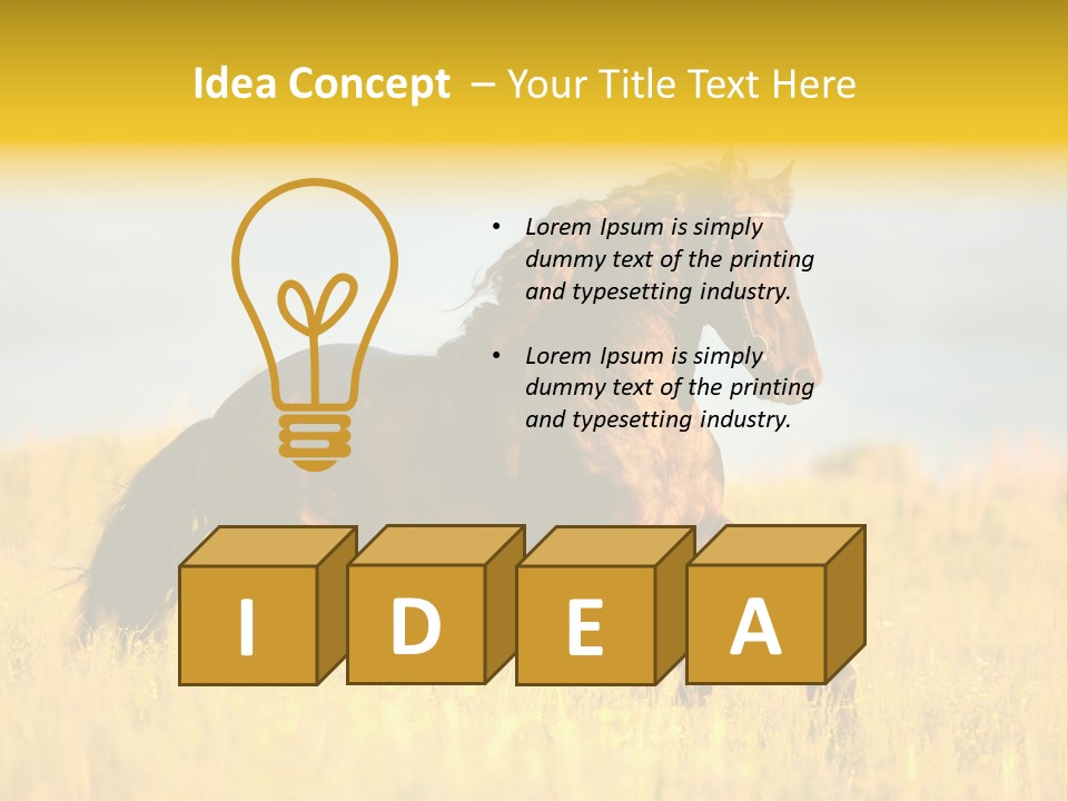 Beautiful Horse PowerPoint Template