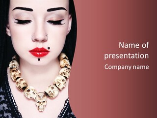 Necklace Piercing PowerPoint Template