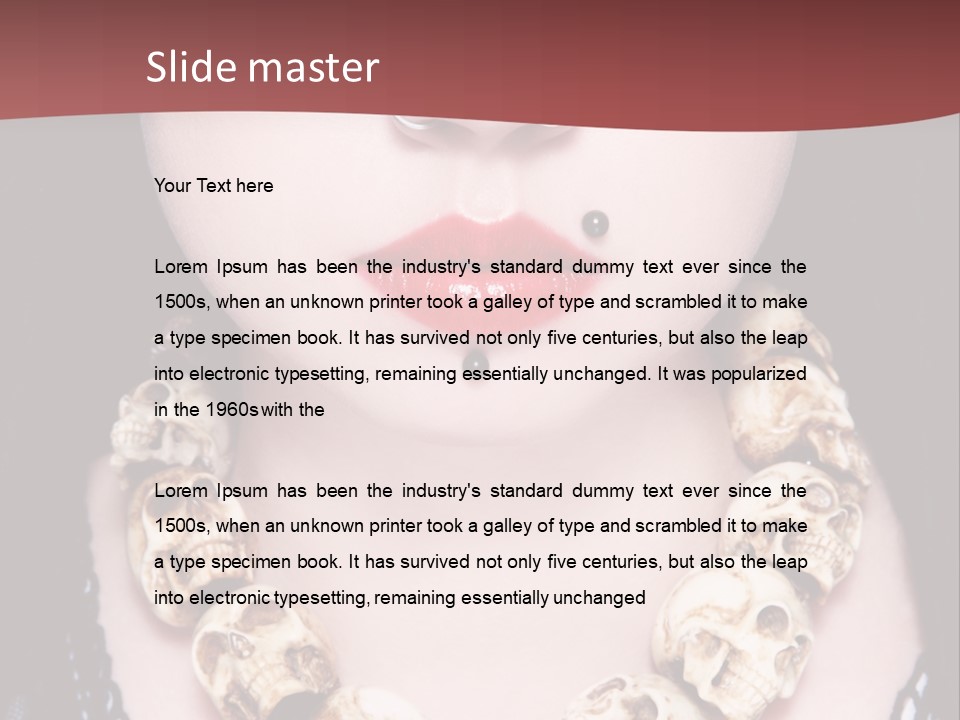 Necklace Piercing PowerPoint Template