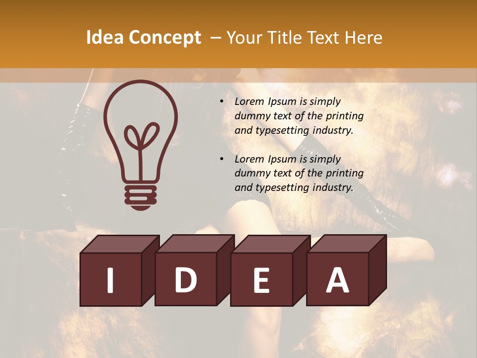 Young Eyes Face PowerPoint Template