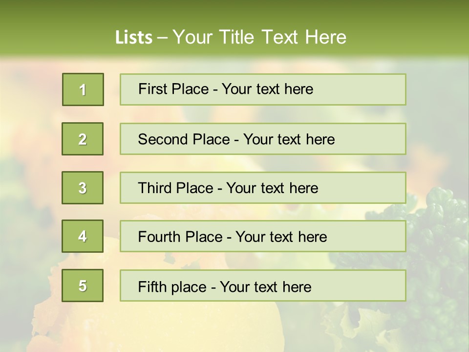 Food Lettuce Green PowerPoint Template